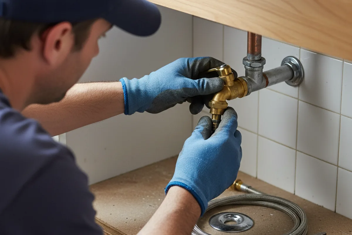 Shutoff valve and fitting work during Emergency Plumbing in Wood Ridge